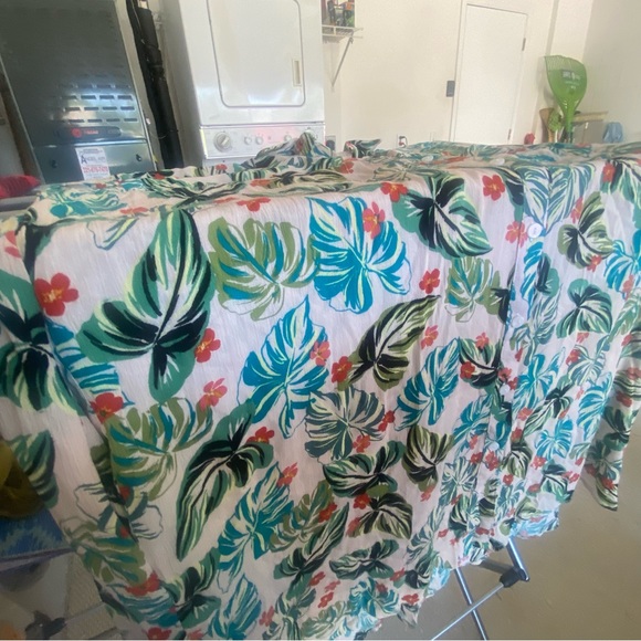 LOST + WANDER l The Seascape Button Up Beach Cover Up Summer Tropical New M/L - Picture 6 of 9